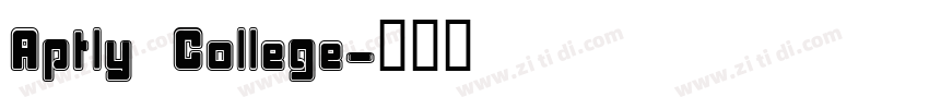 Aptly College字体转换